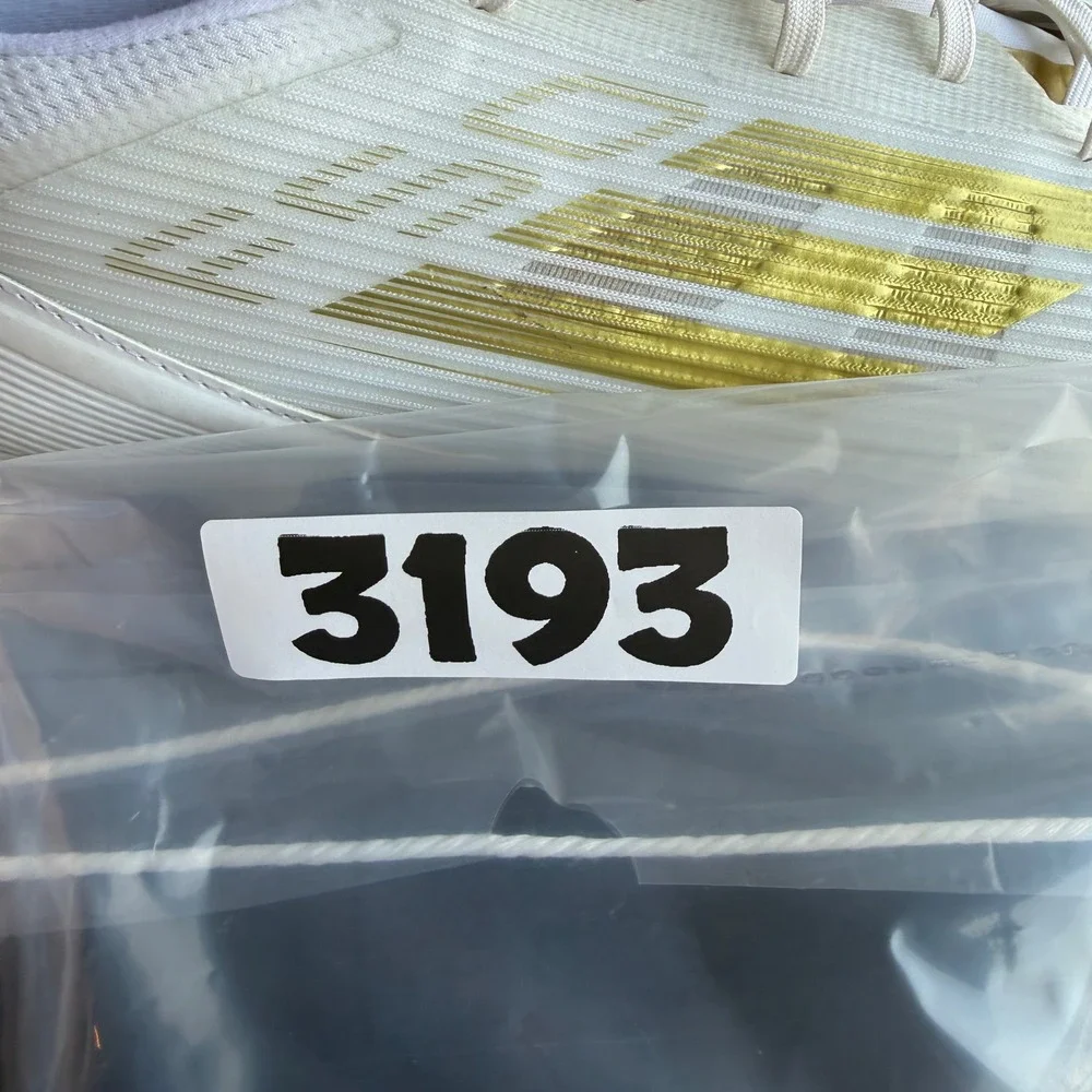 Adidas F50 Soccer Cleats Mens 13 White Gold Excellent Firm Ground Fiberskin